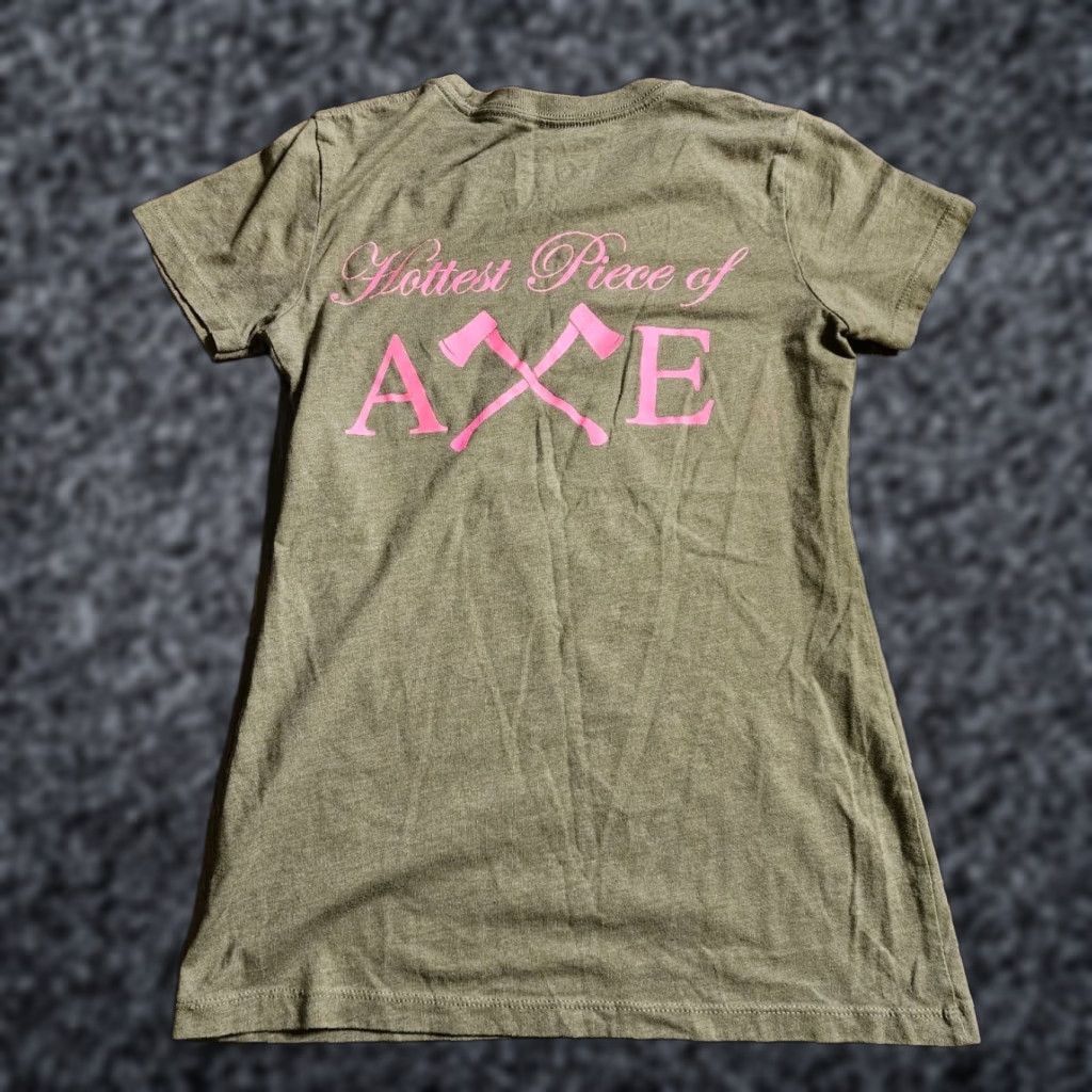 Doublet Womens S Stumpy’s Hatchet House Hottest Piece Of Axe Funny T Shirt Double Sided Size S / US 4 / IT 40 - 1 Thumbnail