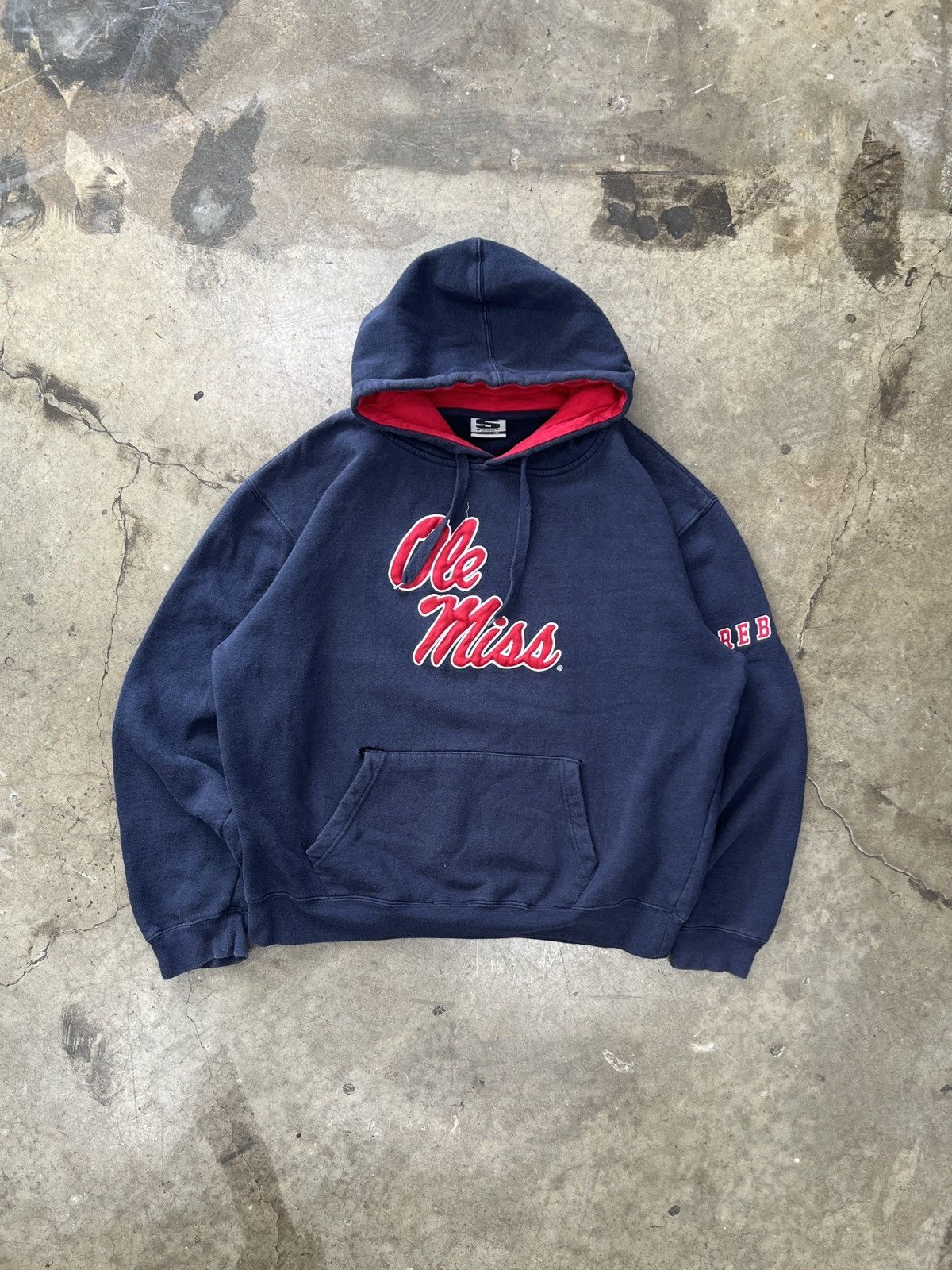 NCAA Vintage Ole Miss University College Hoodie XL Size US XL / EU 56 / 4 - 2 Thumbnail