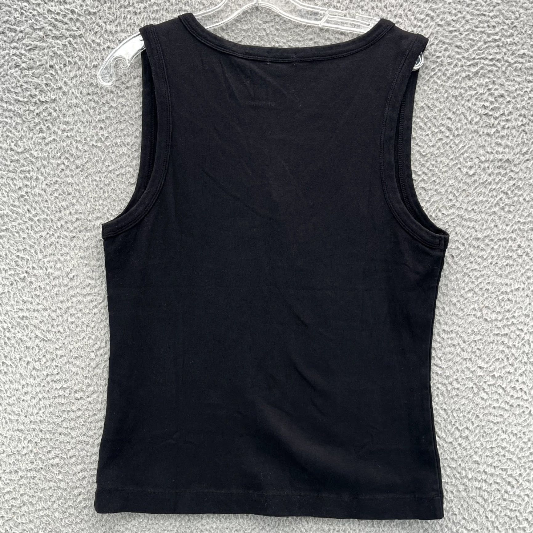 Vintage Dylan Tank Top Women's Large Black Minimalist Basics 90's Classic Chic Academia Shirt Womens Large Black 90s Theme Vintage? Size L / US 10 / IT 46 - 3 Thumbnail