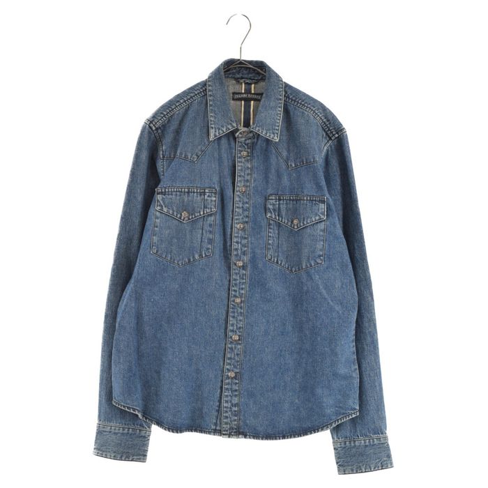 Chrome Hearts Chrome Hearts Denim Jean CROSS Patch Shirt, Grailed