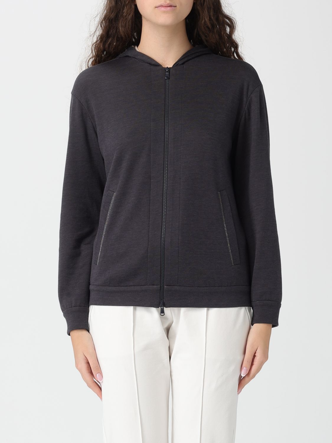 Brunello Cucinelli Brunello Cucinelli Sweatshirt Woman Black Size S / US 4 / IT 40 - 1 Thumbnail
