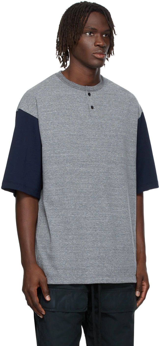 Fear of God o1y0125 T-Shirt in Grey/Navy Blue Size US XS / EU 42 / 0 - 2 Thumbnail