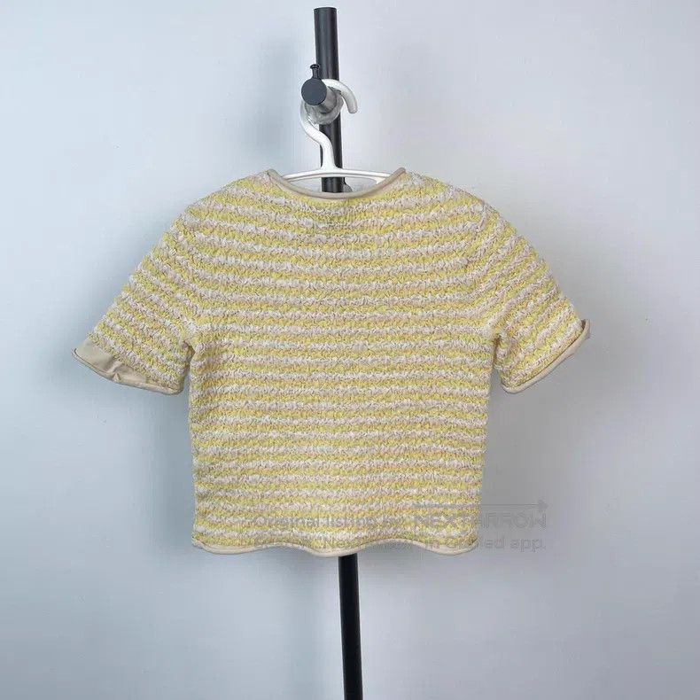 Louis Vuitton Louis Vuitton Yellow Stripe Short Sleeve Knit T-Shirt Size XS / US 0-2 / IT 36-38 - 2 Thumbnail