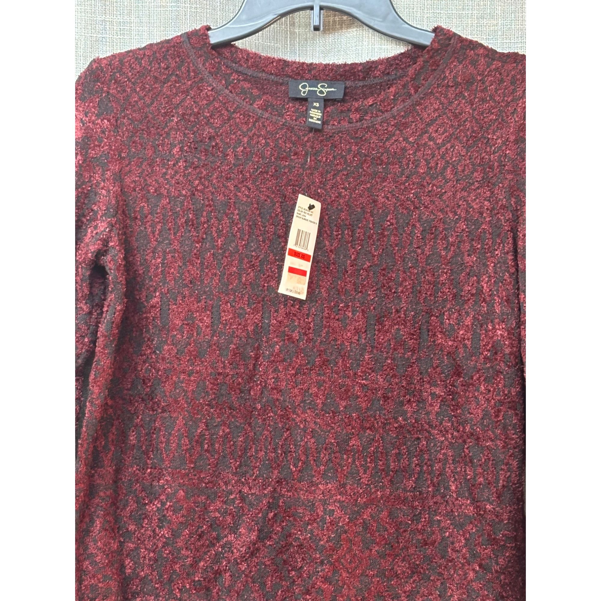 Jessica Simpson Jessica Simpson Junior’s Luna Lace-trimmed Sweater, Red Ve Size XS / US 0-2 / IT 36-38 - 9 Thumbnail