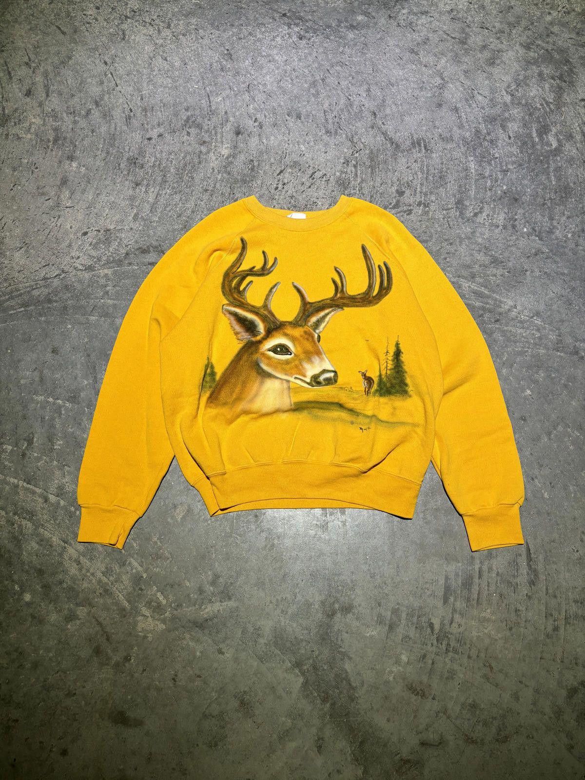 Vintage Vintage Deer Crewneck Size US L / EU 52-54 / 3 - 2 Thumbnail