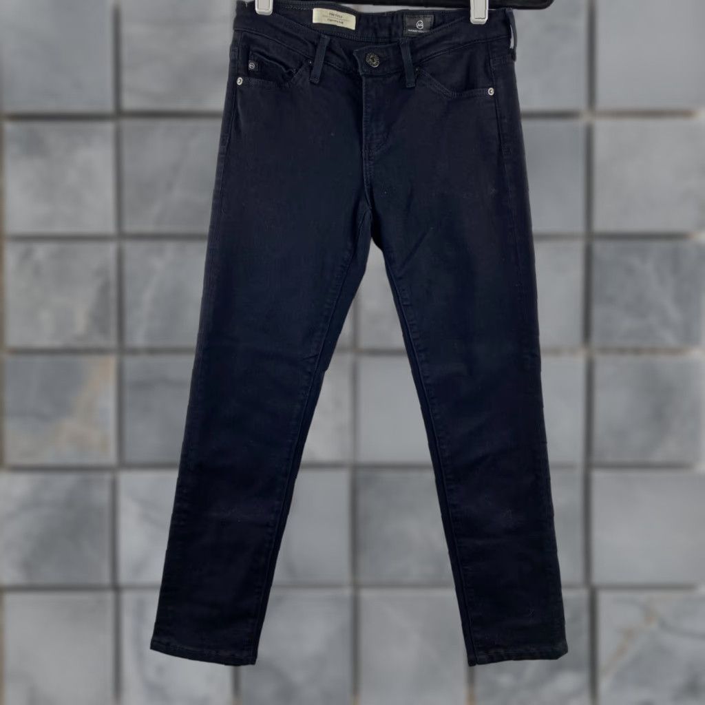 Vintage Adriano Goldschmied Jeans Womens 24 R Black Stretch Skinny Denmi Cigarette Leg USA Made Size 42" / US 20 - 1 Thumbnail