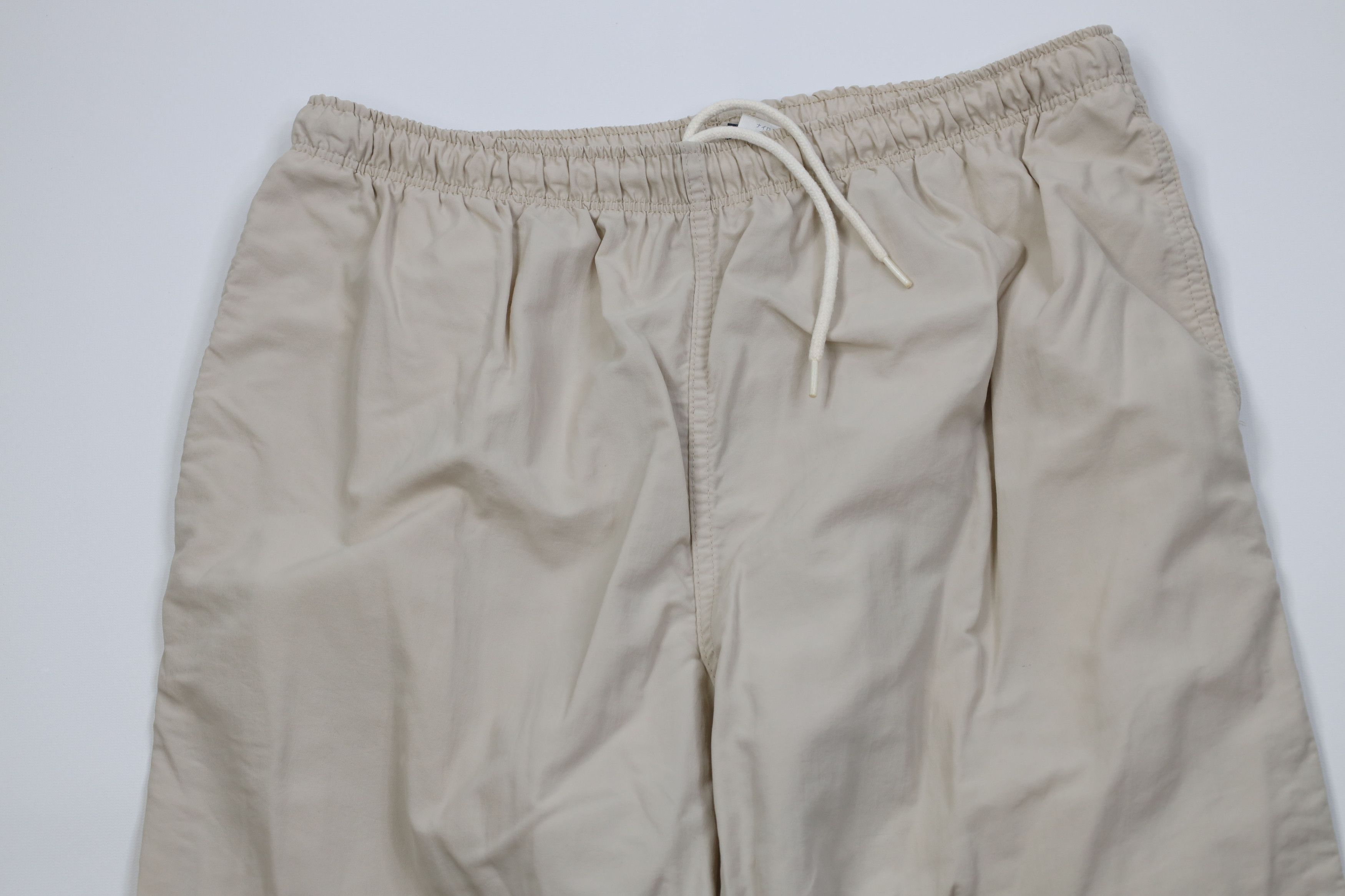 Lands' End Vintage 90s Lands End Wide Leg Windbreaker Pants Beige USA Size US 33 - 2 Thumbnail