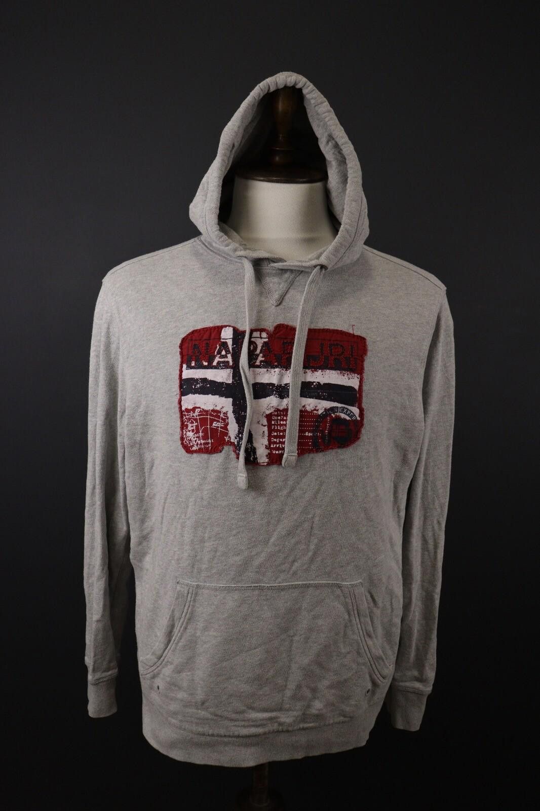 Napapijri Napapijri Big Logo Gray Sweatshirt Hoodie Size XL Size US XL / EU 56 / 4 - 1 Thumbnail