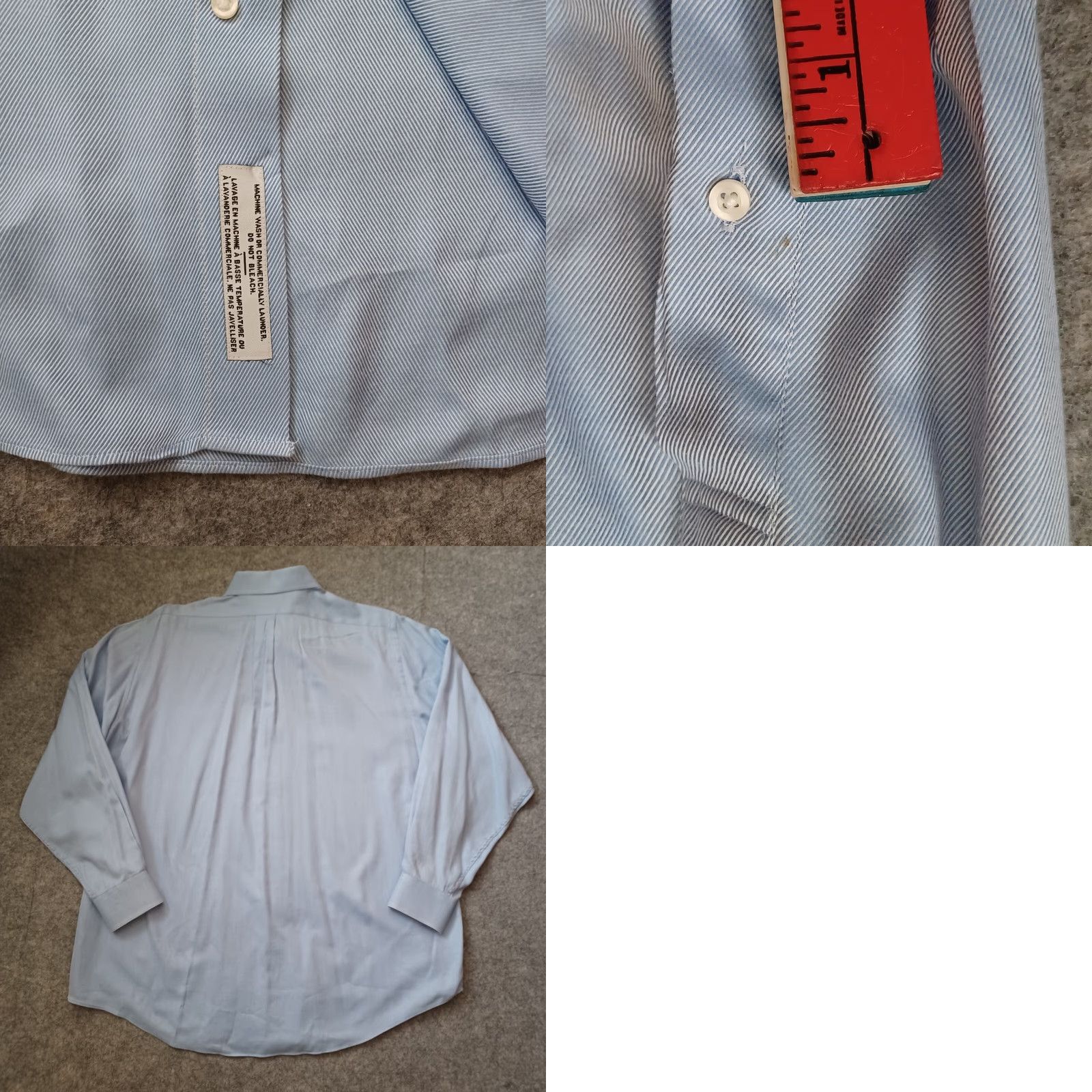 Saks Fifth Avenue Saks Fifth Avenue Shirt Mens 17 34/35 Blue Stripe Button Down 2 Ply Cotton Dress Shirt Slim Front Cuff Pattern Blue Stripe Mens Size US XL / EU 56 / 4 - 9 Thumbnail