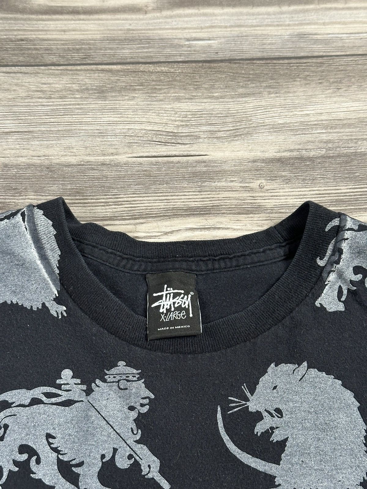 Stussy × Vintage Y2K Stussy AOP T Shirt Size US XL / EU 56 / 4 - 4 Thumbnail