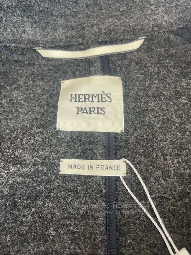 Hermes Hermes Dark Blue Wool Long Coat Size XXS / US 00 / IT 34 - 3 Thumbnail