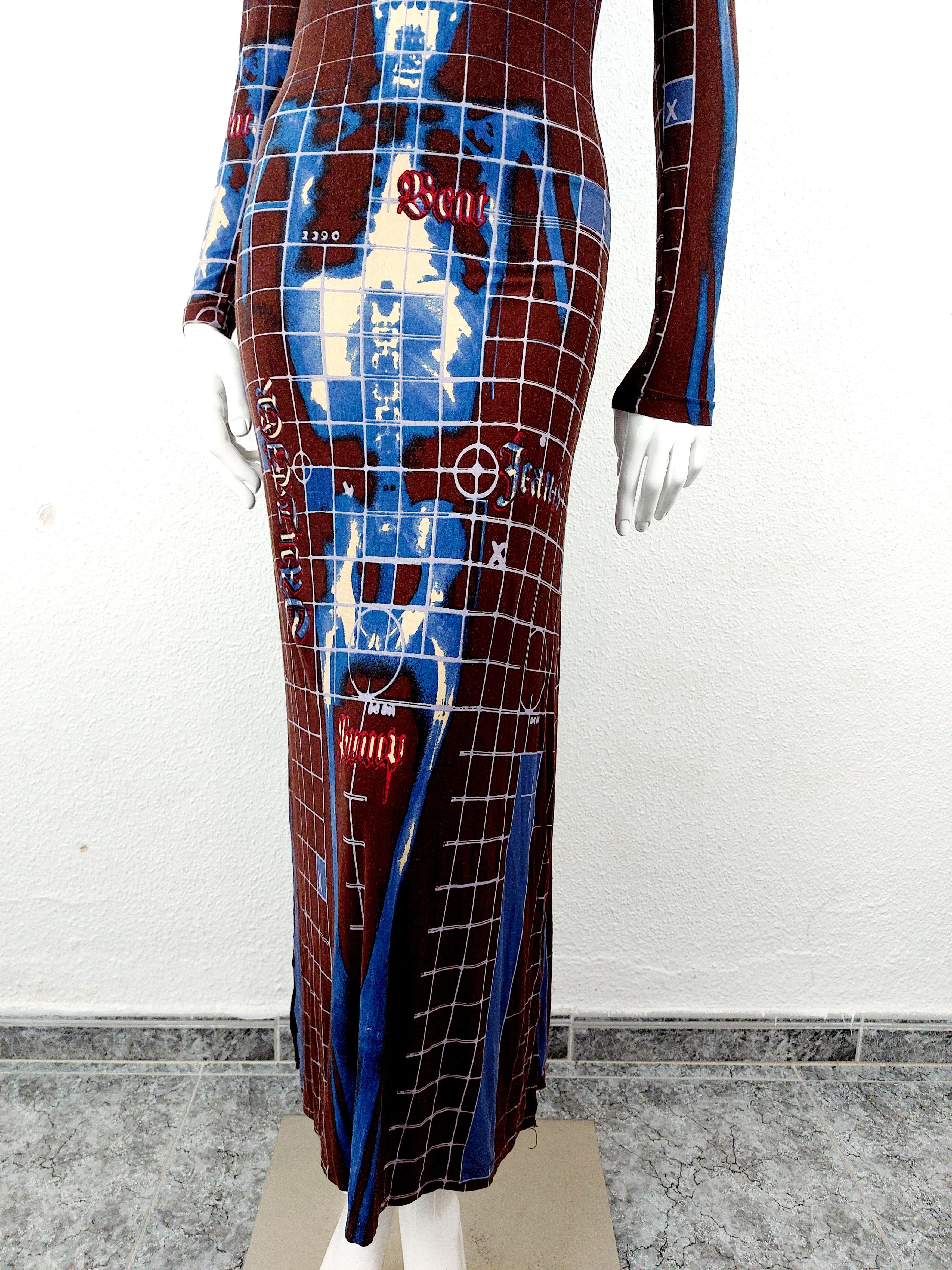 Jean Paul Gaultier Jean Paul Gaultier 1996 Cyberbaba X-Ray Skeleton Maxi Dress Size M / US 6-8 / IT 42-44 - 6 Thumbnail