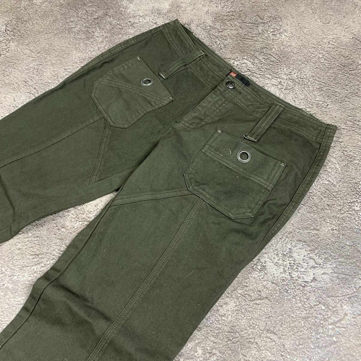 Vintage Vintage Y2K Diesel Baggy Cargo Pants Streetwear Bleached 31 Size 31" - 4 Thumbnail