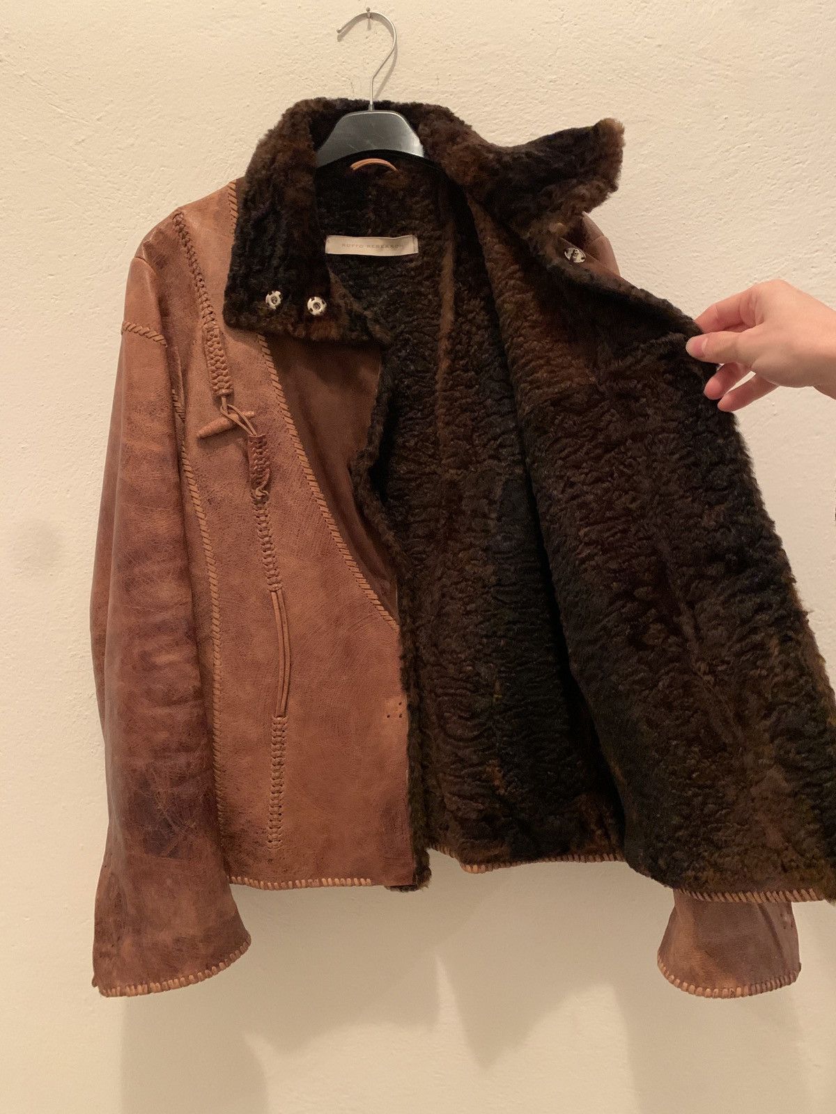 Ruffo Research Ruffo research x af vandervorst leather fur jacket Size S / US 4 / IT 40 - 4 Thumbnail