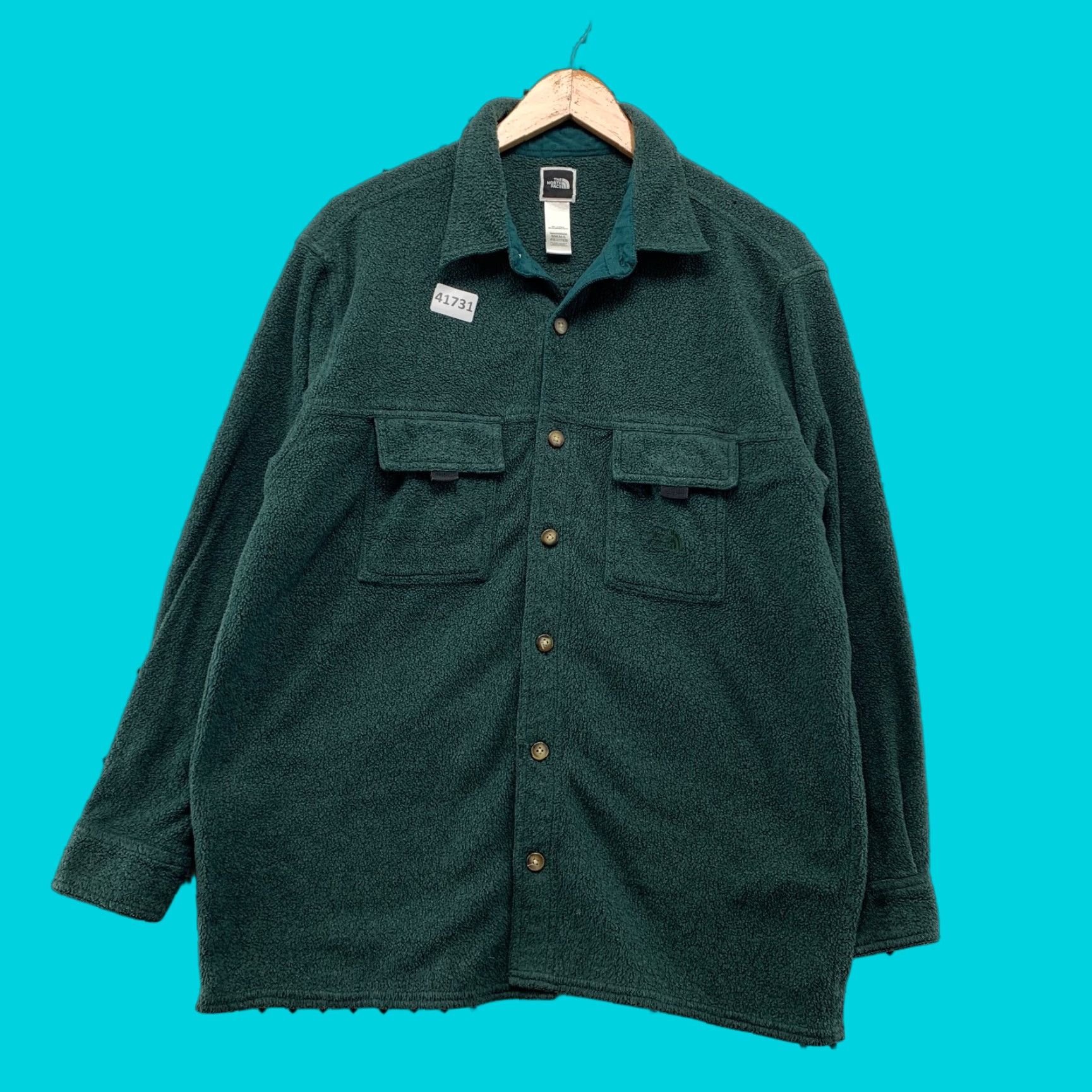 The North Face The North Face Fleece Button-Up Shirt Mens Small Green Outdoor Long Sleeve with Pocket Size US S / EU 44-46 / 1 - 1 Thumbnail