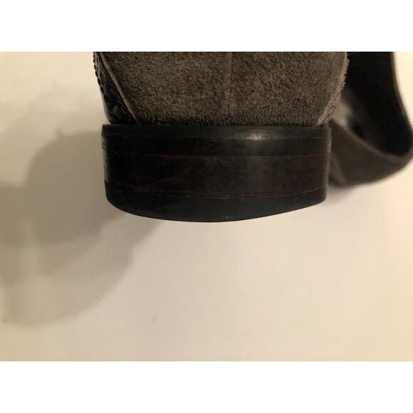 John Varvatos john varvatos men's gray leather suede dress shoes size: 9M Size US 9 / EU 42 - 4 Thumbnail