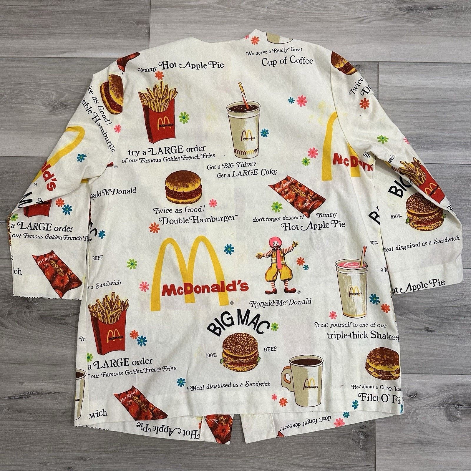 Vintage VTG 70’s Ronald McDonald's AOP Worker’s Smock Shirt Rare Size US M / EU 48-50 / 2 - 9 Thumbnail