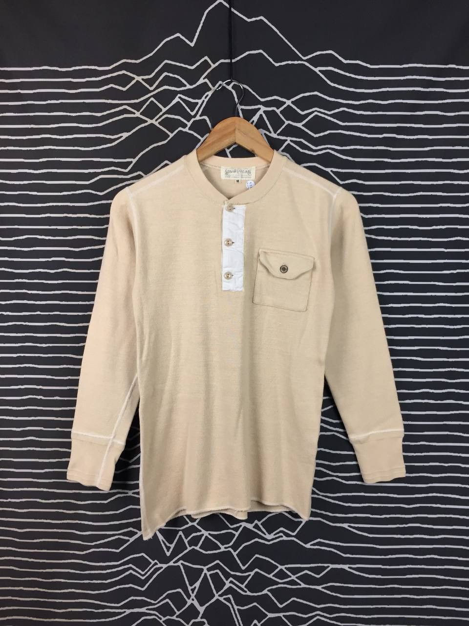 Sugar Cane Vtg Sugar Cane Toyo Enterprise Thermal Pocket Henley Tee Size US S / EU 44-46 / 1 - 2 Thumbnail