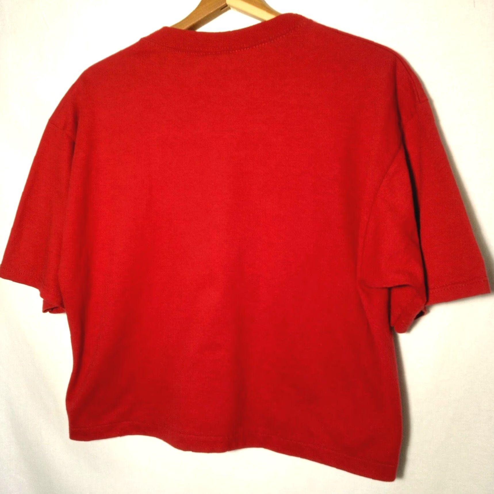 Vintage VINTAGE Gopher Sport T-Shirt USA Patriotic Bicycle Teddy Bear Cropped Short Sleeve Red Large Women Size L Size L / US 10 / IT 46 - 3 Thumbnail