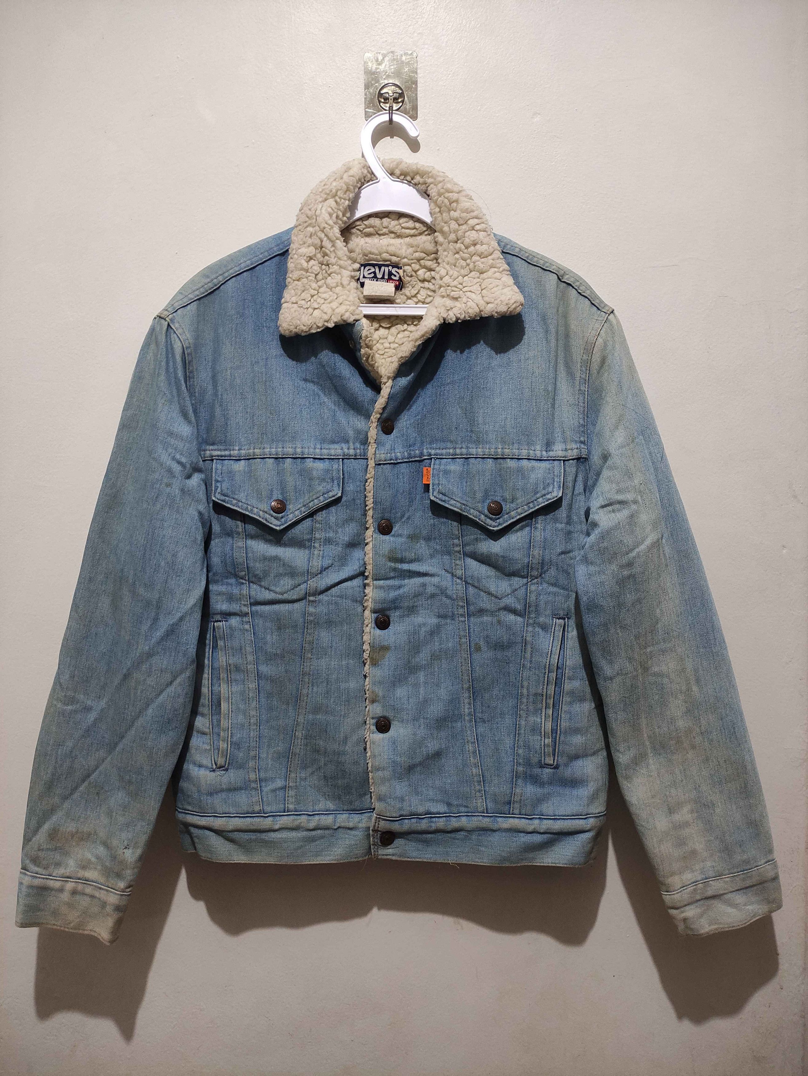 Levi's Vintage 1970's Levis Sherpa Lined Trucker Jacket Size US S / EU 44-46 / 1 - 2 Thumbnail
