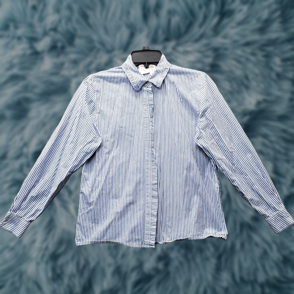 Talbots Talbots Shirt Women's 4P Multi Striped Cotton Classic Fit Collared Button Down Size S / US 4 / IT 40 - 1 Thumbnail