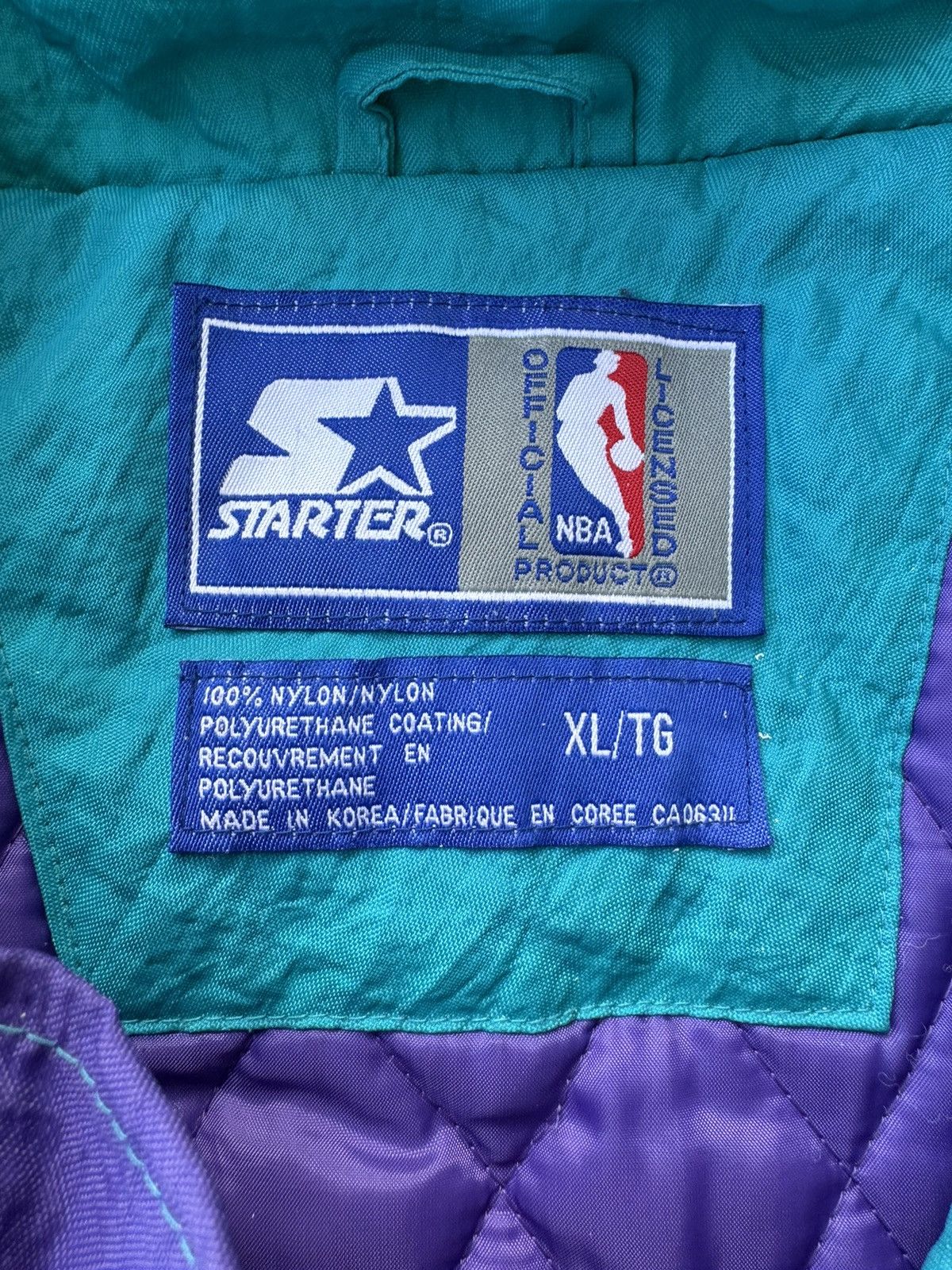 NBA × Vintage Vintage Starter NBA Charlotte Hornets Jacket Size US XL / EU 56 / 4 - 7 Thumbnail