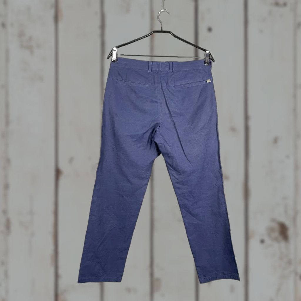 Fred Perry Fred Perry Mens Casual Pants Size L Blue Cotton Belt Loop High Rise Regular Size US 33 - 1 Thumbnail