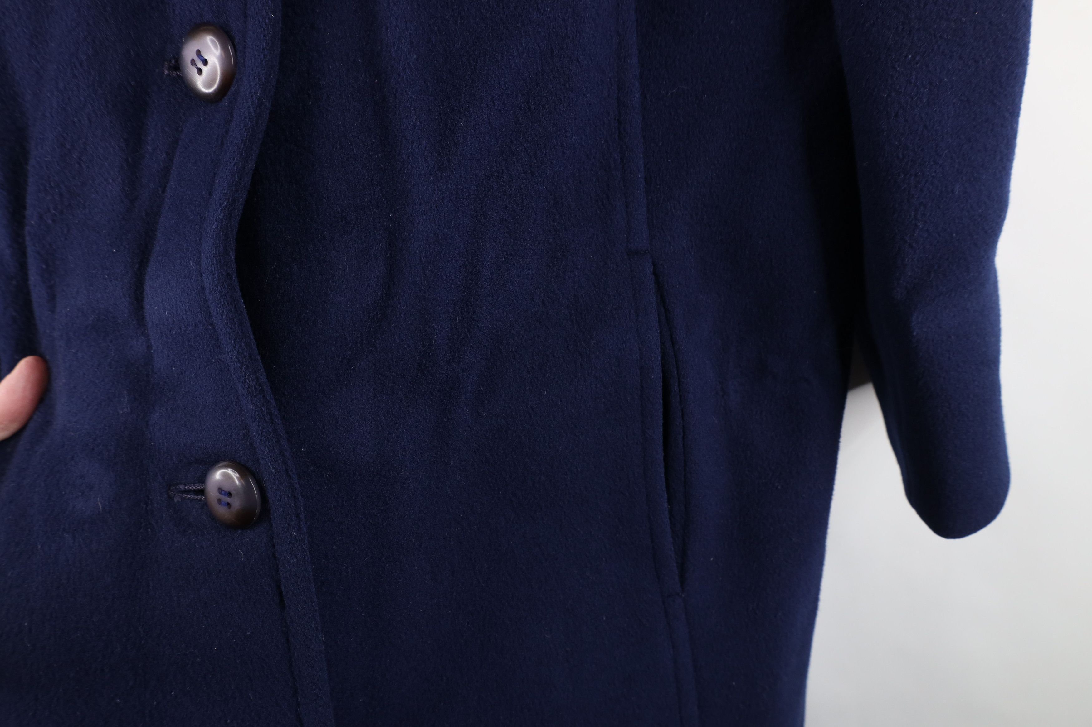 Pendleton Vintage 90s Pendleton Heavy Wool Trench Coat Jacket Blue USA Size XL / US 12-14 / IT 48-50 - 6 Thumbnail