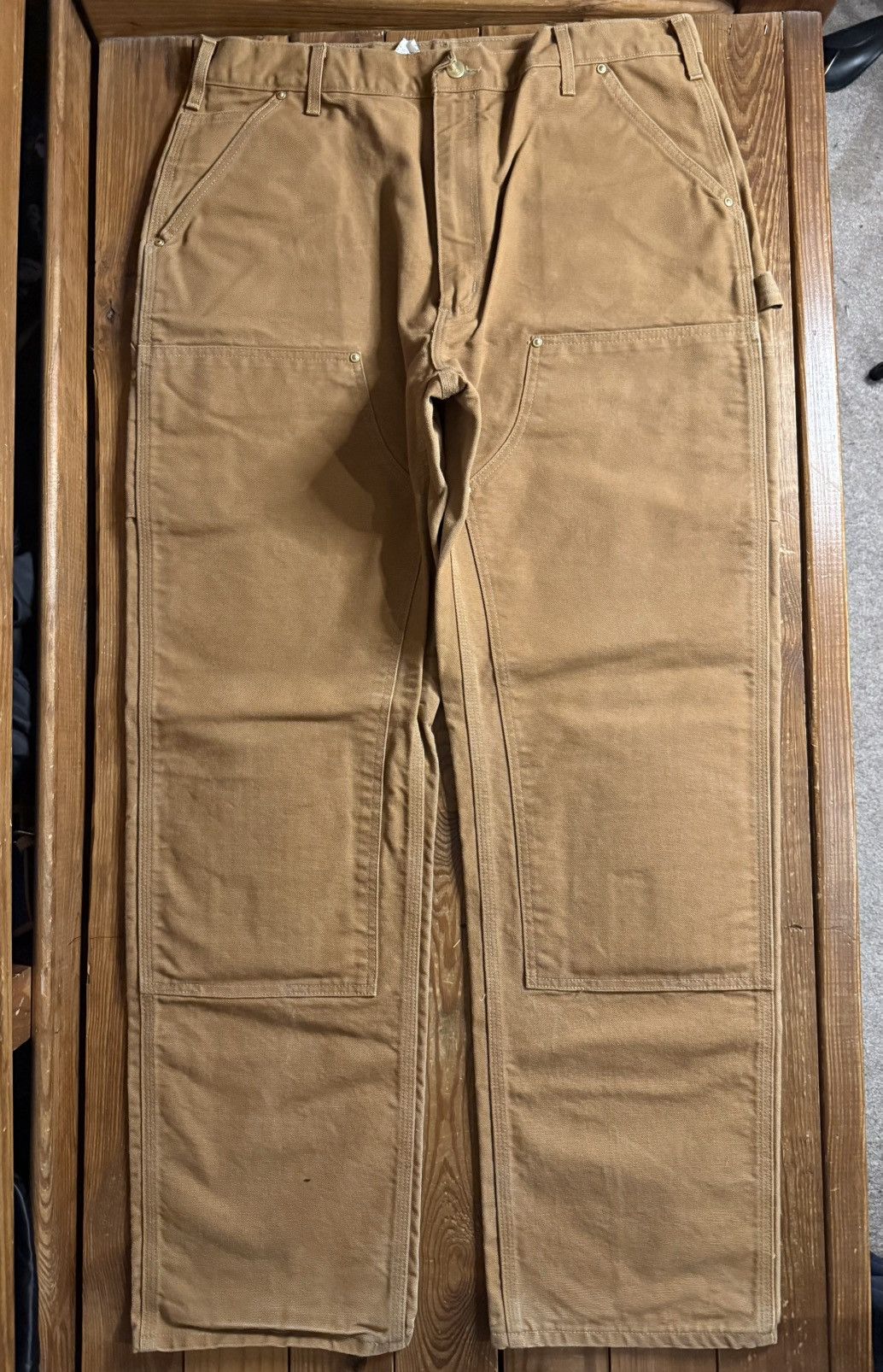 Carhartt Vintage Carhartt USA Tan Double Knee Work Pants Size US 36 / EU 52 - 1 Thumbnail