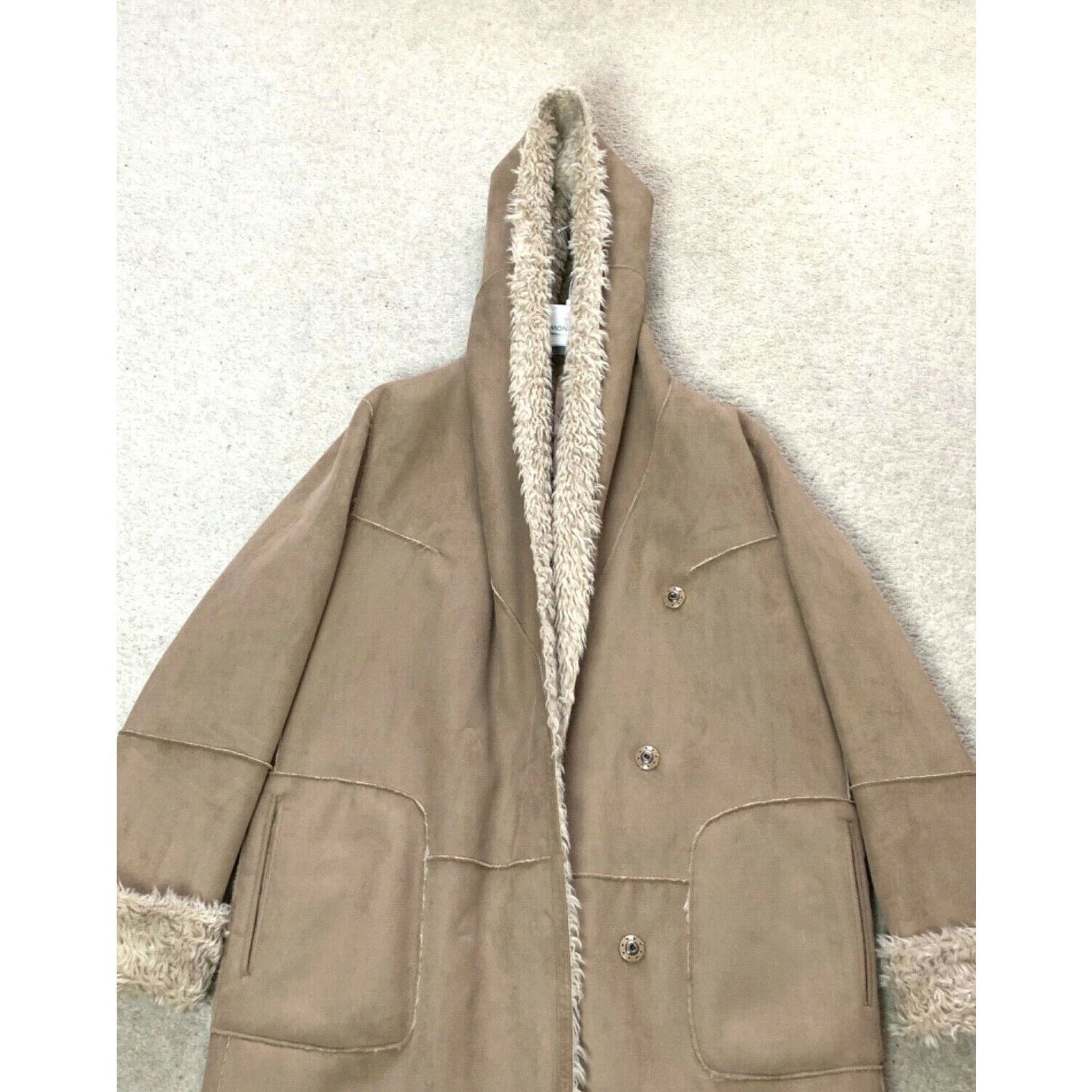 Other Womens MARCCAIN Faux Shearling Fur Coat Jacket N3 UK 12 40 M Size M / US 6-8 / IT 42-44 - 8 Thumbnail