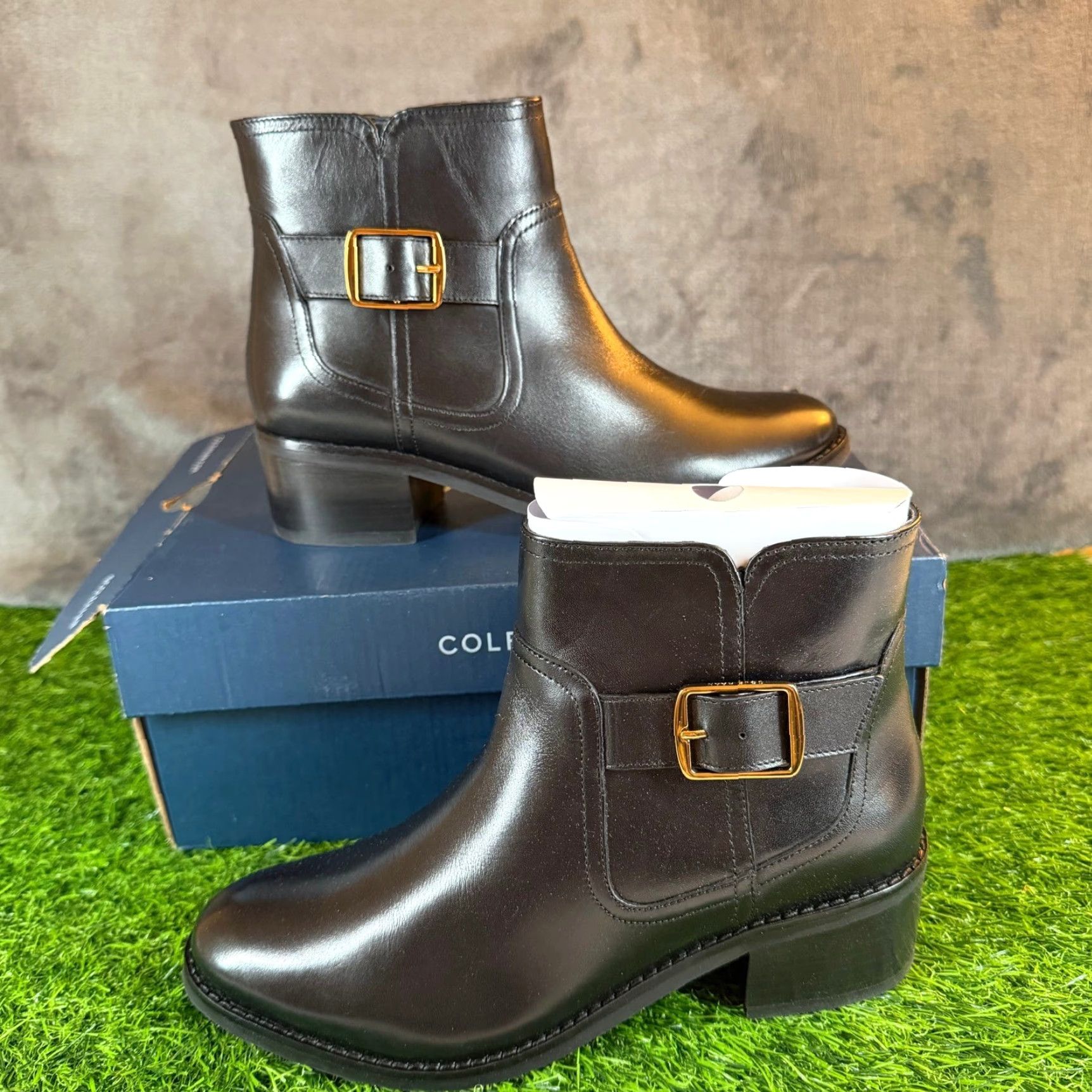 Cole Haan Cole Haan Thayer Black Leather Buckle Ankle Boots Women's Size 6 B NEW Size US 6 / IT 36 - 2 Thumbnail