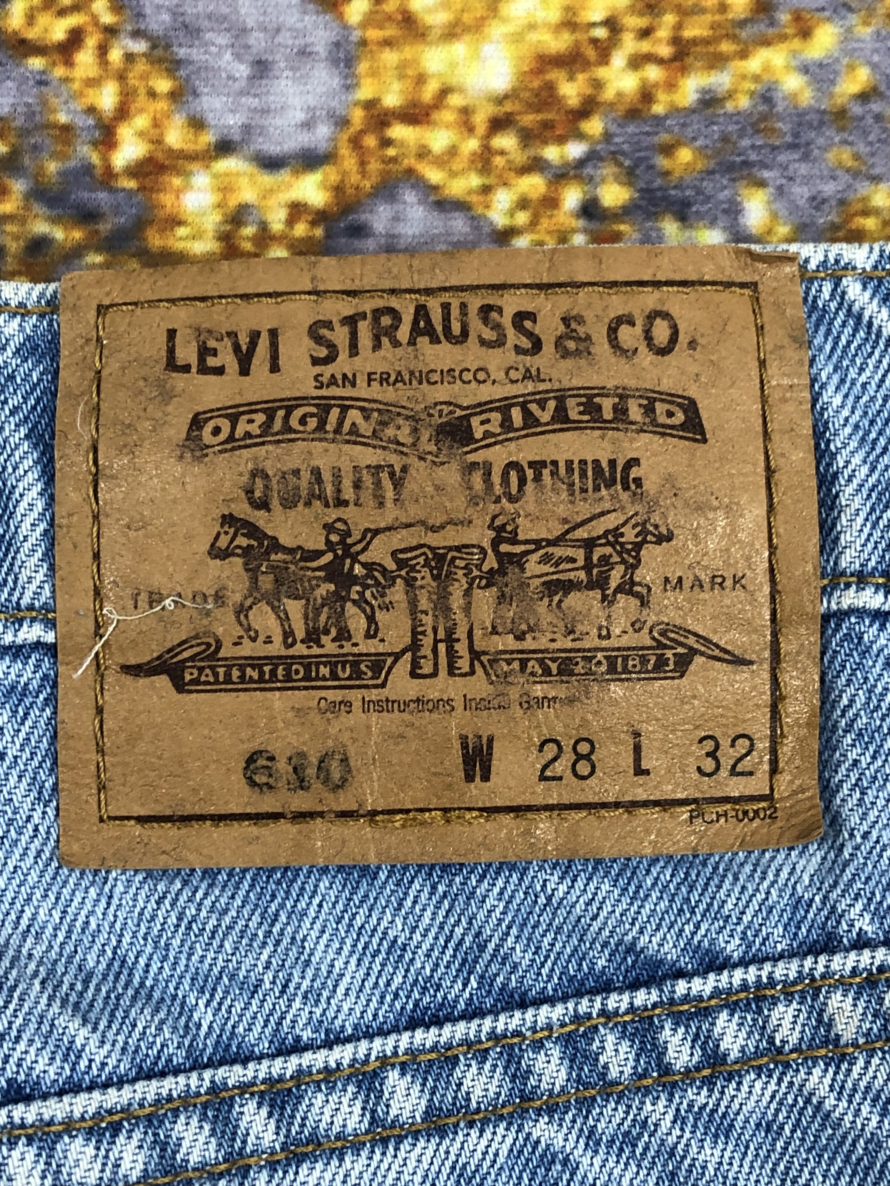 Levi's Vintage 90s Levis 610 Orange Tab Jeans DPP0169 Size US 27 - 5 Thumbnail