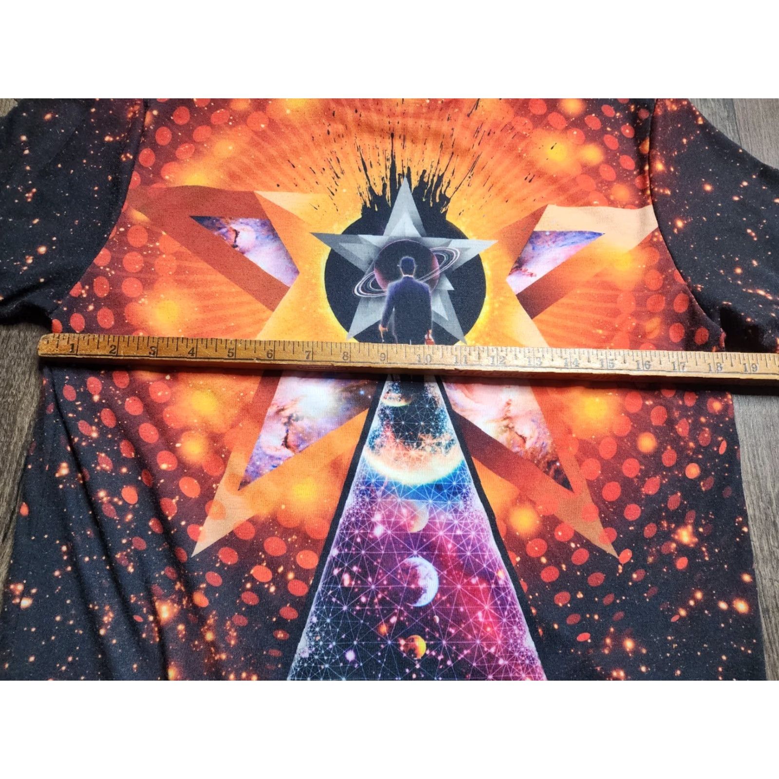 Gloverall Imaginary Foundation Mens T-Shirt Space Stars All Over Print AOP Crew Neck Black M Short Sleeve Graphic 90s? Size US M / EU 48-50 / 2 - 3 Thumbnail