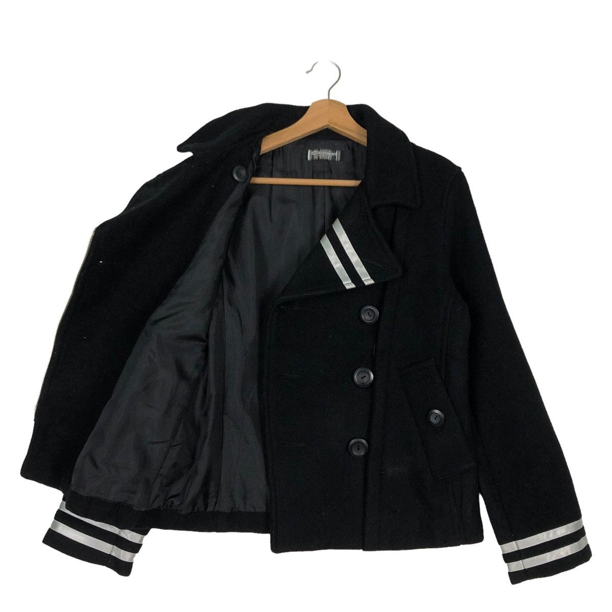 Japanese Brand 🔥Biker Jacket Wool Double Breast Kissmark Japan Made Size US M / EU 48-50 / 2 - 10 Thumbnail