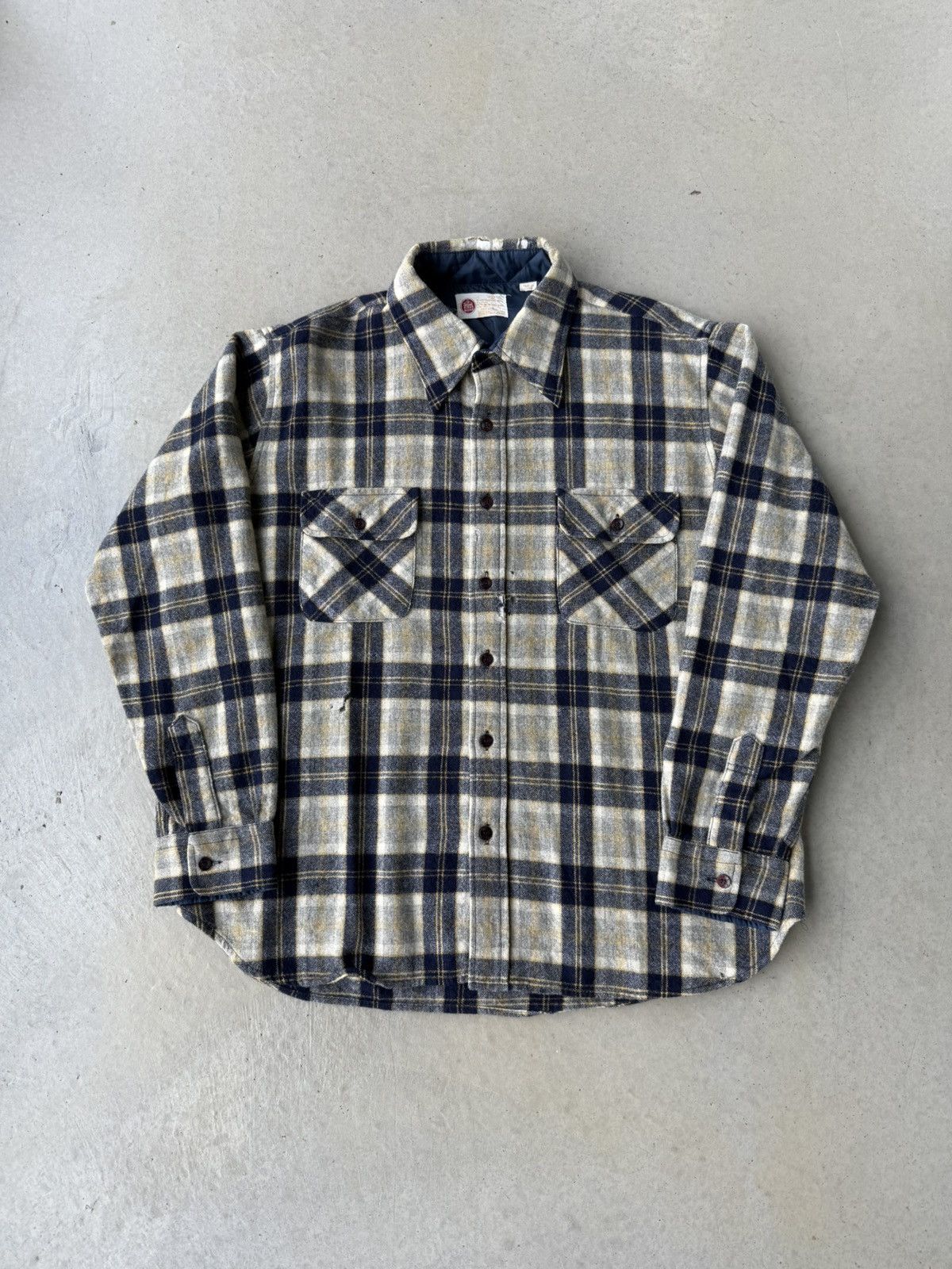 Japanese Brand × Vintage Vintage 80’s Plaid Wool Flannel Size US L / EU 52-54 / 3 - 1 Thumbnail