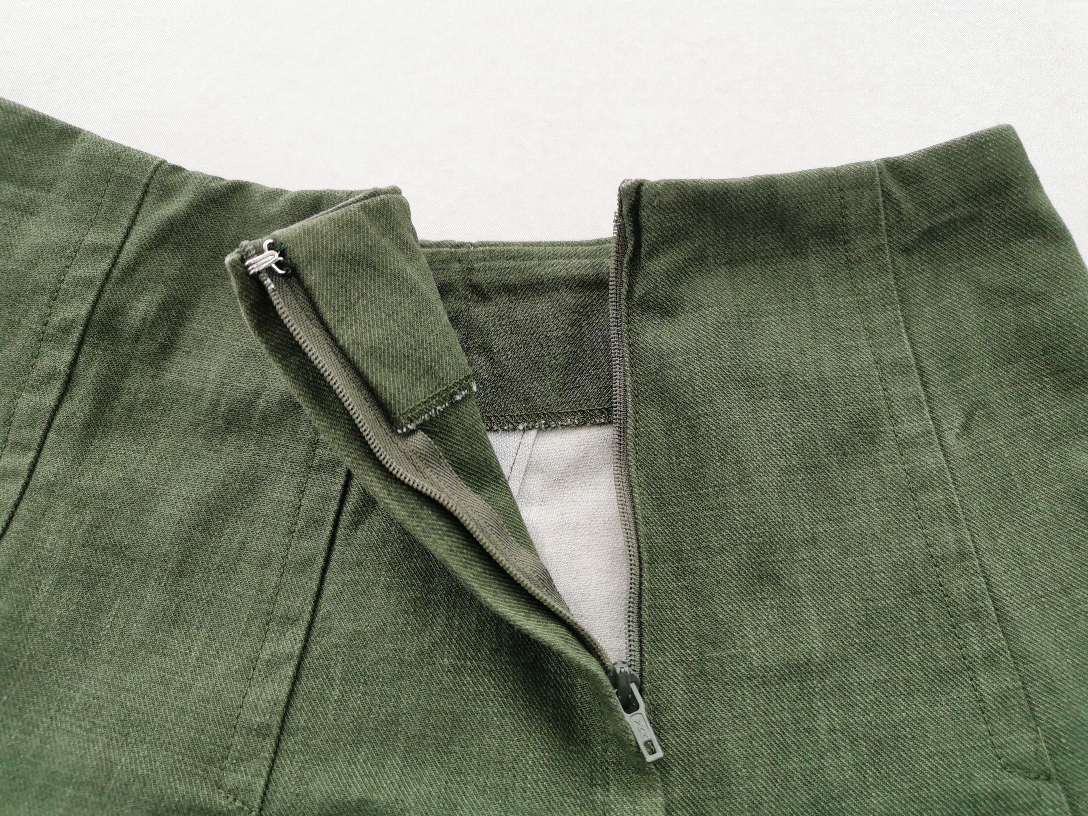 Comme des Garcons Vintage 90s Comme Des Garcons Bondage Green Denim Skirt Size 25" / US 0 / IT 36 - 6 Thumbnail