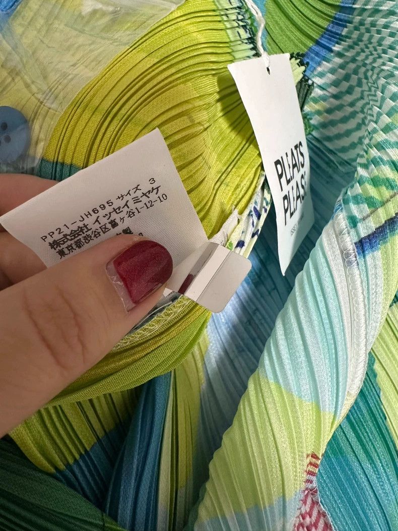 Issey Miyake Issey Miyake size:3 Blue and green windmill horizontal str Size XS / US 0-2 / IT 36-38 - 3 Thumbnail