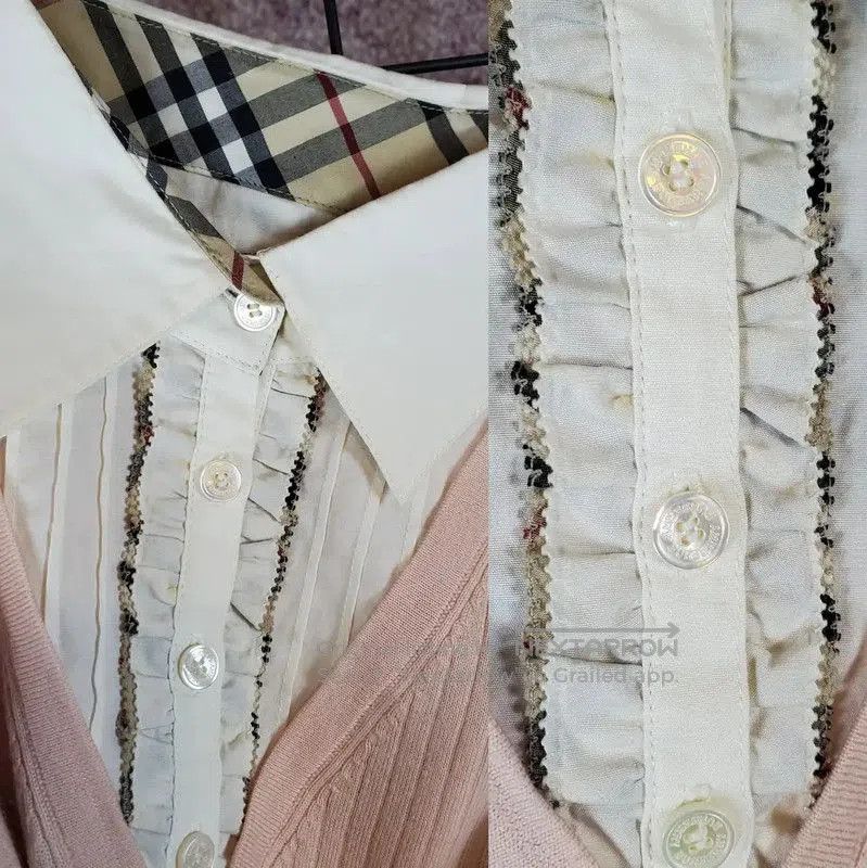 Burberry Burberry Pink Striped Wool Knit Sweater. Size S / US 4 / IT 40 - 7 Thumbnail