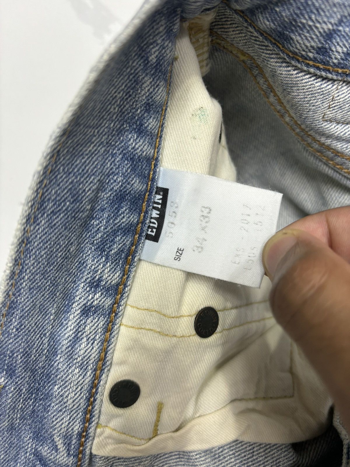 Edwin VINTAGE EDWIN 505xx SELVEDGE BLUE WASH JEANS Size US 34 / EU 50 - 10 Thumbnail
