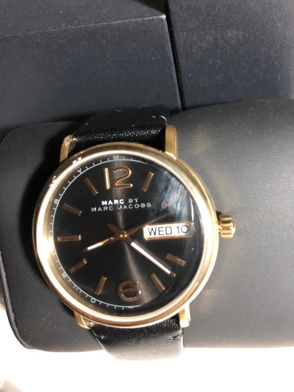 Marc Jacobs Marc By Marc Jacobs ladies black leather Classic Watch Size ONE SIZE - 4 Thumbnail