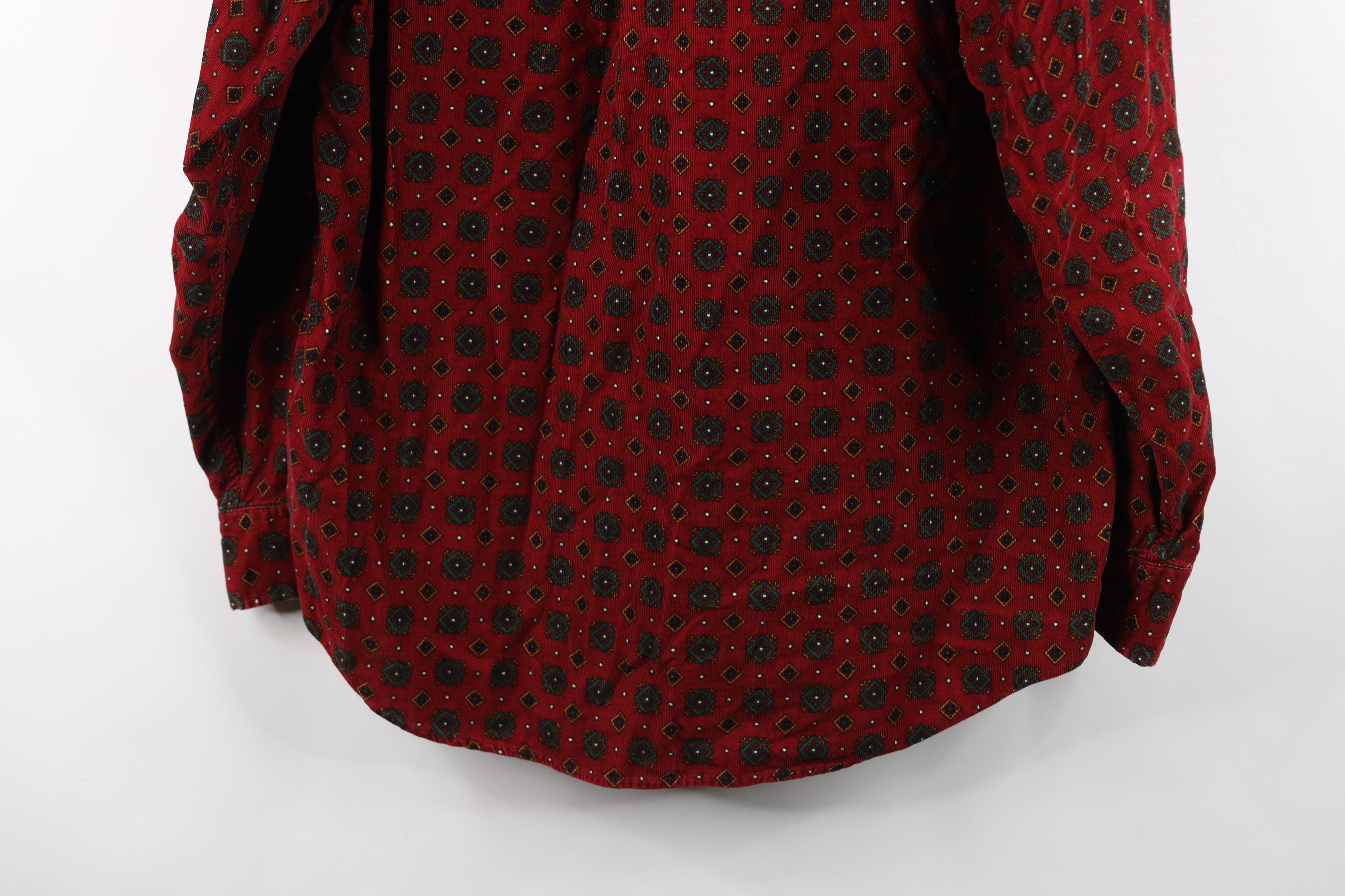 Vintage Vintage 90s Streetwear Corduroy Collared Button Shirt Size US M / EU 48-50 / 2 - 14 Thumbnail