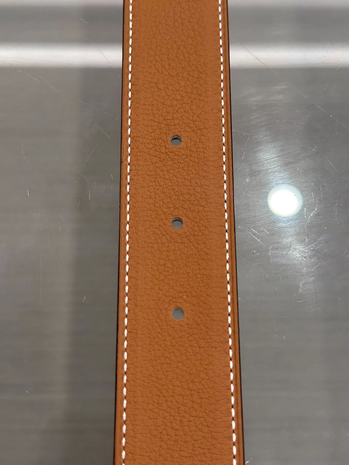 Hermes Hermès Black & Brown H Logo Belt 3.2cm 105 BSilver Size ONE SIZE - 7 Thumbnail