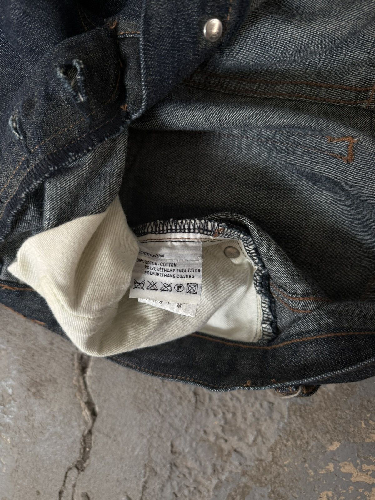Dior × Hedi Slimane AW07 “Navigate” Green Waxed Jeans Size US 33 - 4 Thumbnail