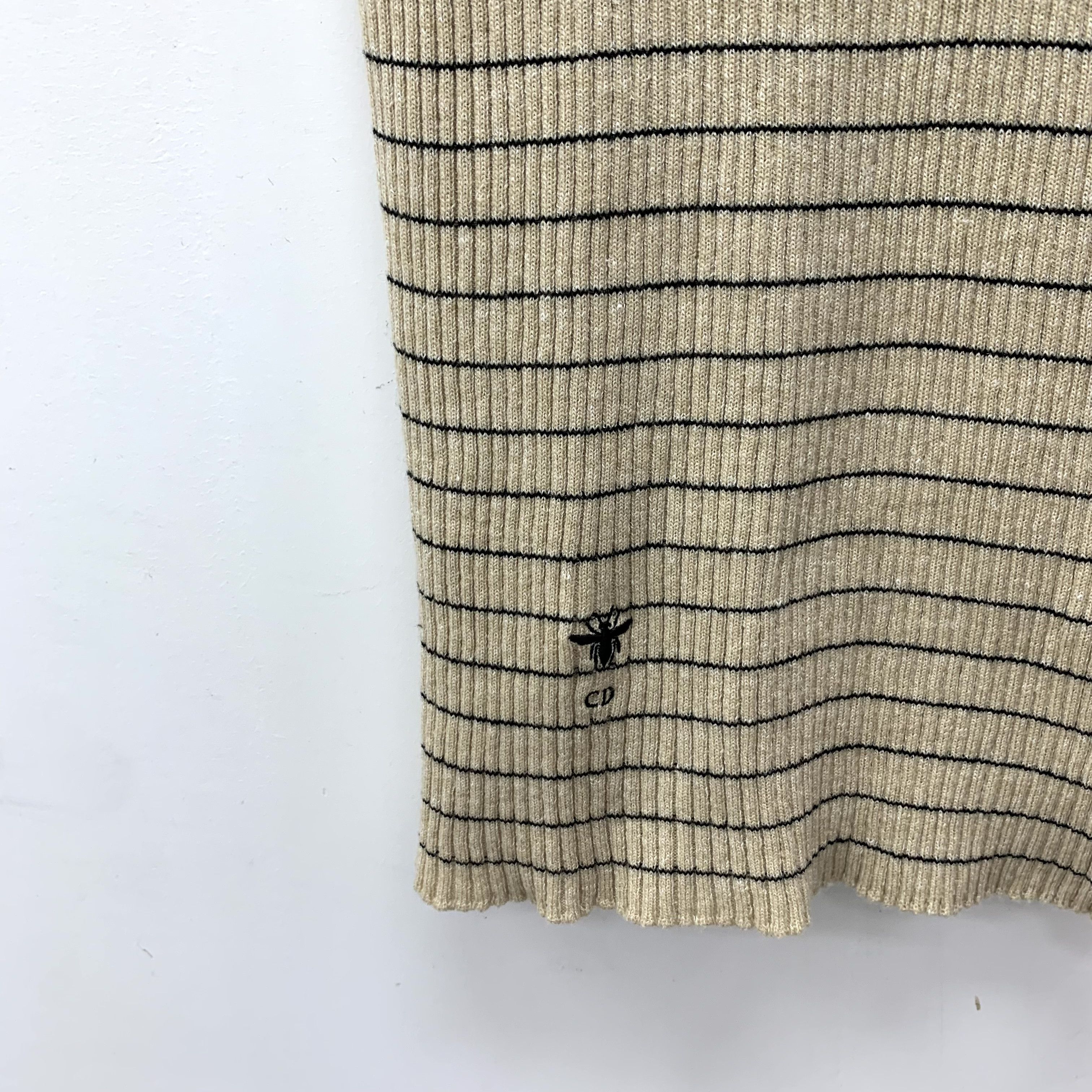 Dior Dior Brown Striped Cashmere Knit Tee (Size 42) Size M / US 6-8 / IT 42-44 - 6 Thumbnail