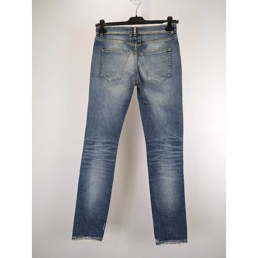 Saint Laurent Paris o1rshd1 Sample Jeans in Indigo Blue Size US 29 - 15 Thumbnail