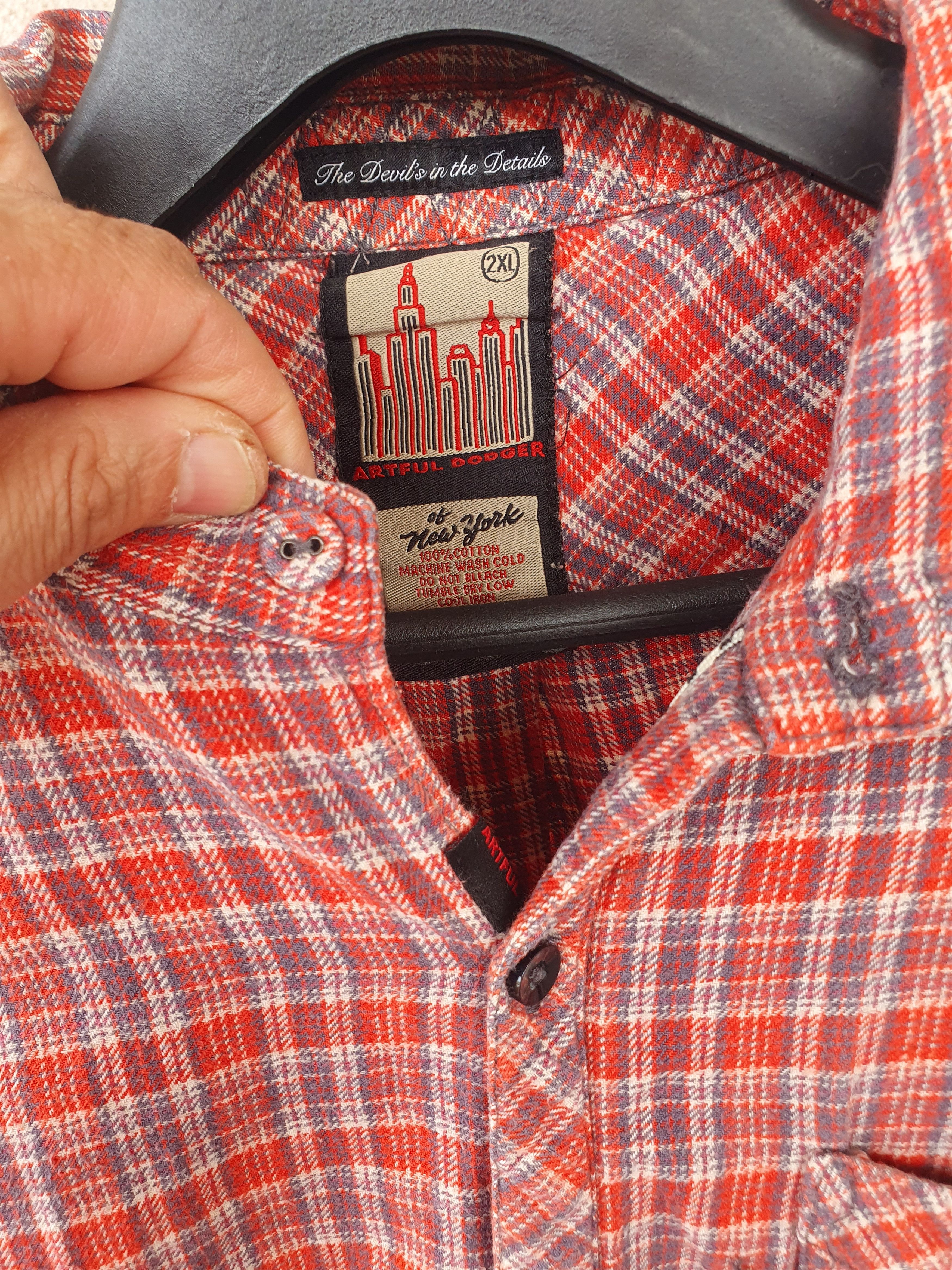Artful Dodger Artful Dodger of New York Plaid Flannel Button Up shirt szXL Size US XL / EU 56 / 4 - 14 Thumbnail