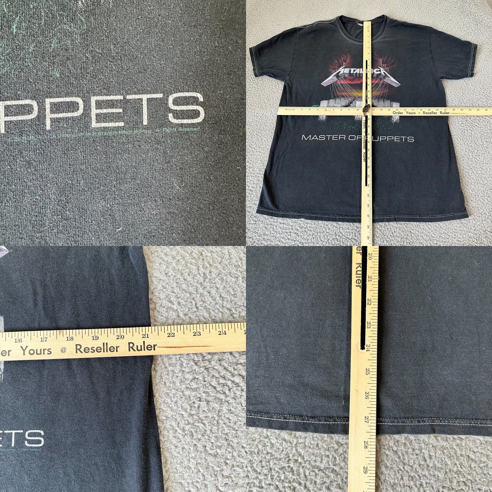 Vintage VINTAGE Metallica Shirt Adult M Black Master of Puppets Heavy Mens Y2K Band T-Shirt Short Sleeve Crew Neck Cotton Jersey Classic 90s Size US M / EU 48-50 / 2 - 8 Thumbnail