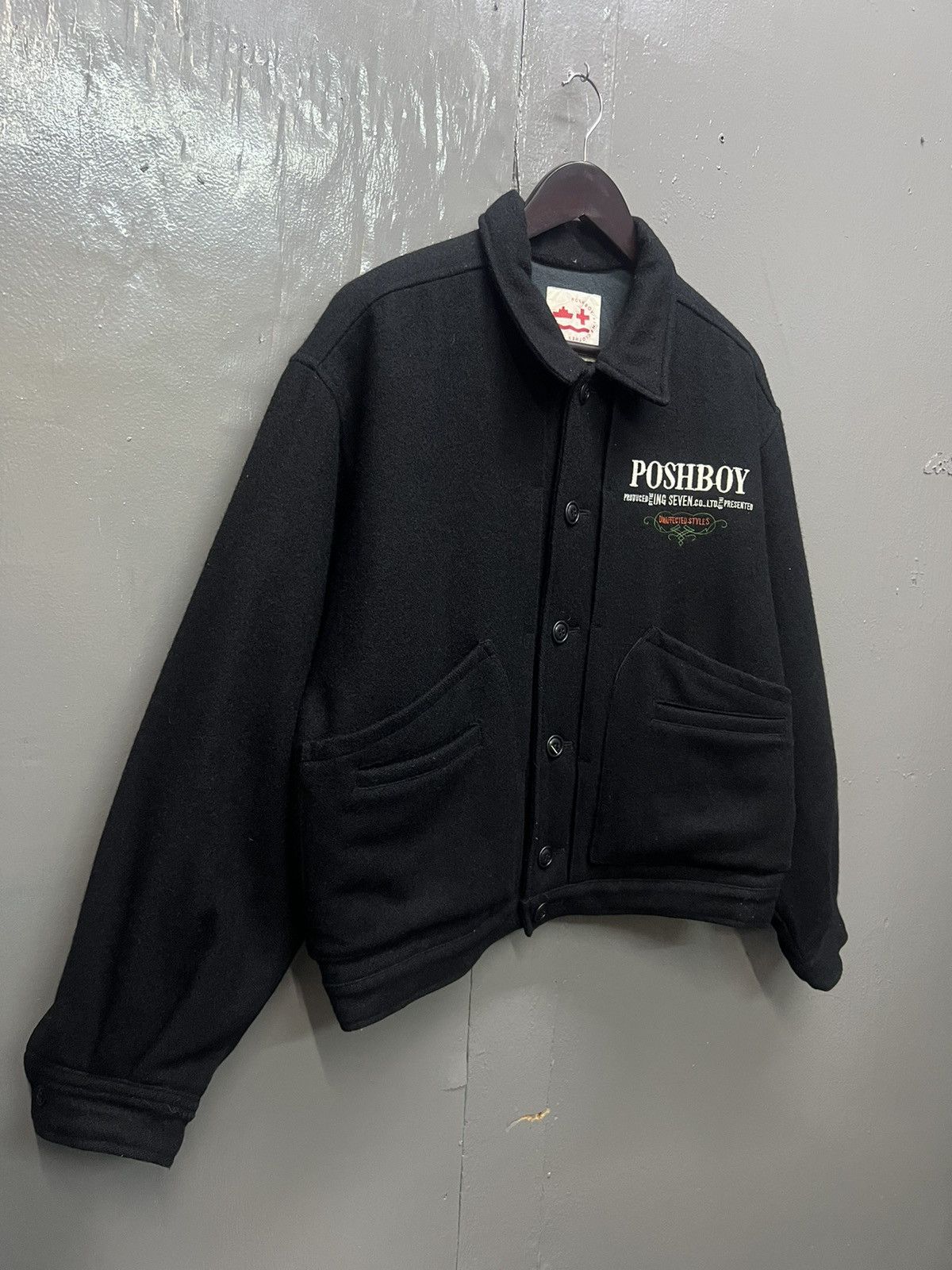 Vintage Vintage Posh Boy Bomber Wool Jacket Size US L / EU 52-54 / 3 - 4 Thumbnail