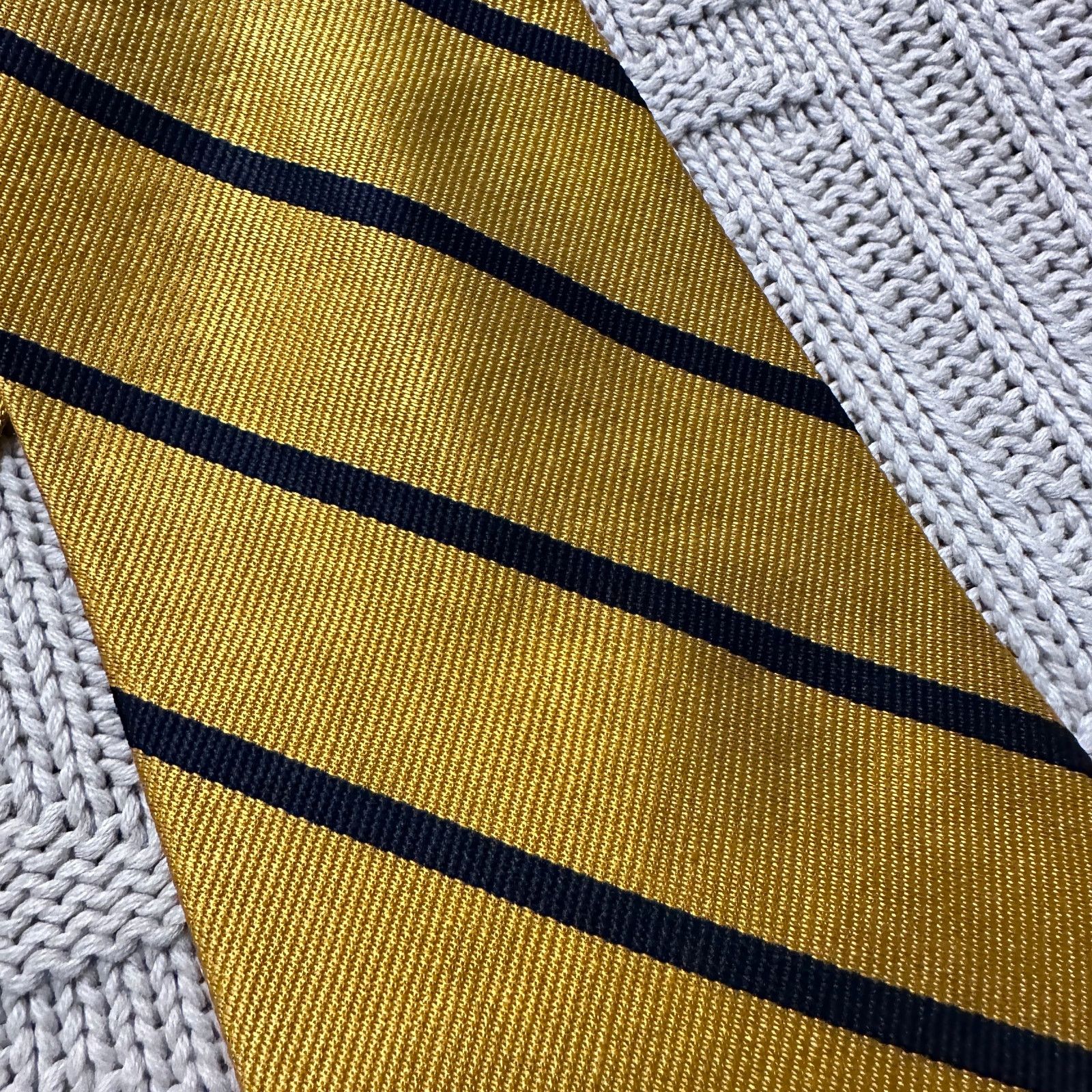 Brooks Brothers Brooks Brothers yellow gold striped silk tie Size ONE SIZE - 2 Thumbnail