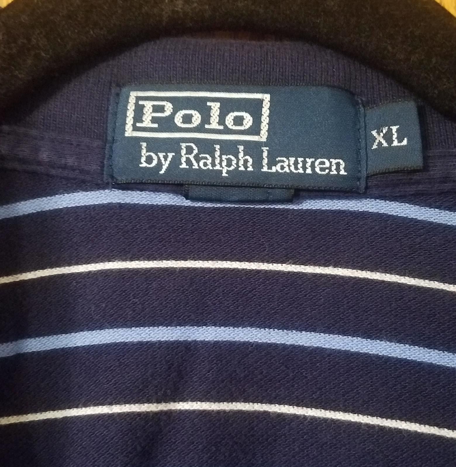 Polo Ralph Lauren Polo by Ralph Lauren Navy and White Striped Polo Shirt XL Size US XL / EU 56 / 4 - 3 Thumbnail